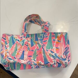 Lilly Pulitzer Multicolor Tropical Canvas Tote - Pink, Green & Blue